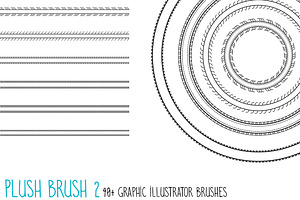 Plush Brush 2: 40 Graphic AI Brushes