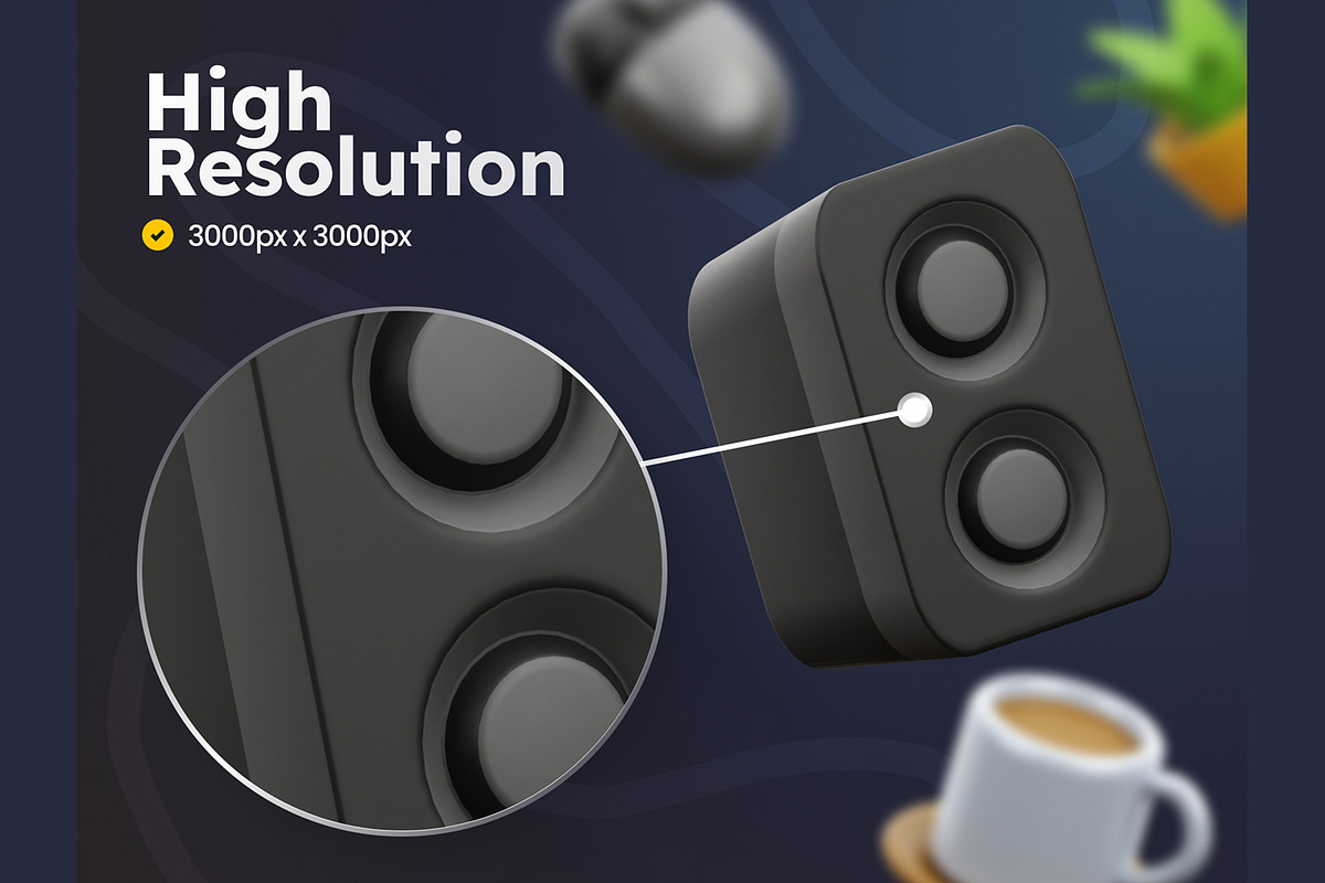 Furniture & Electronics 3D Icons, a Furniture 3D Model by Rakata Studio (Photo 3 of 7)