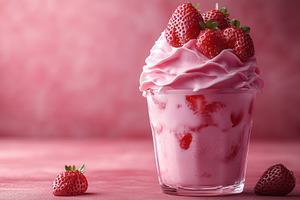 Delicious strawberry dessert in glas, a Photo by Tanuart