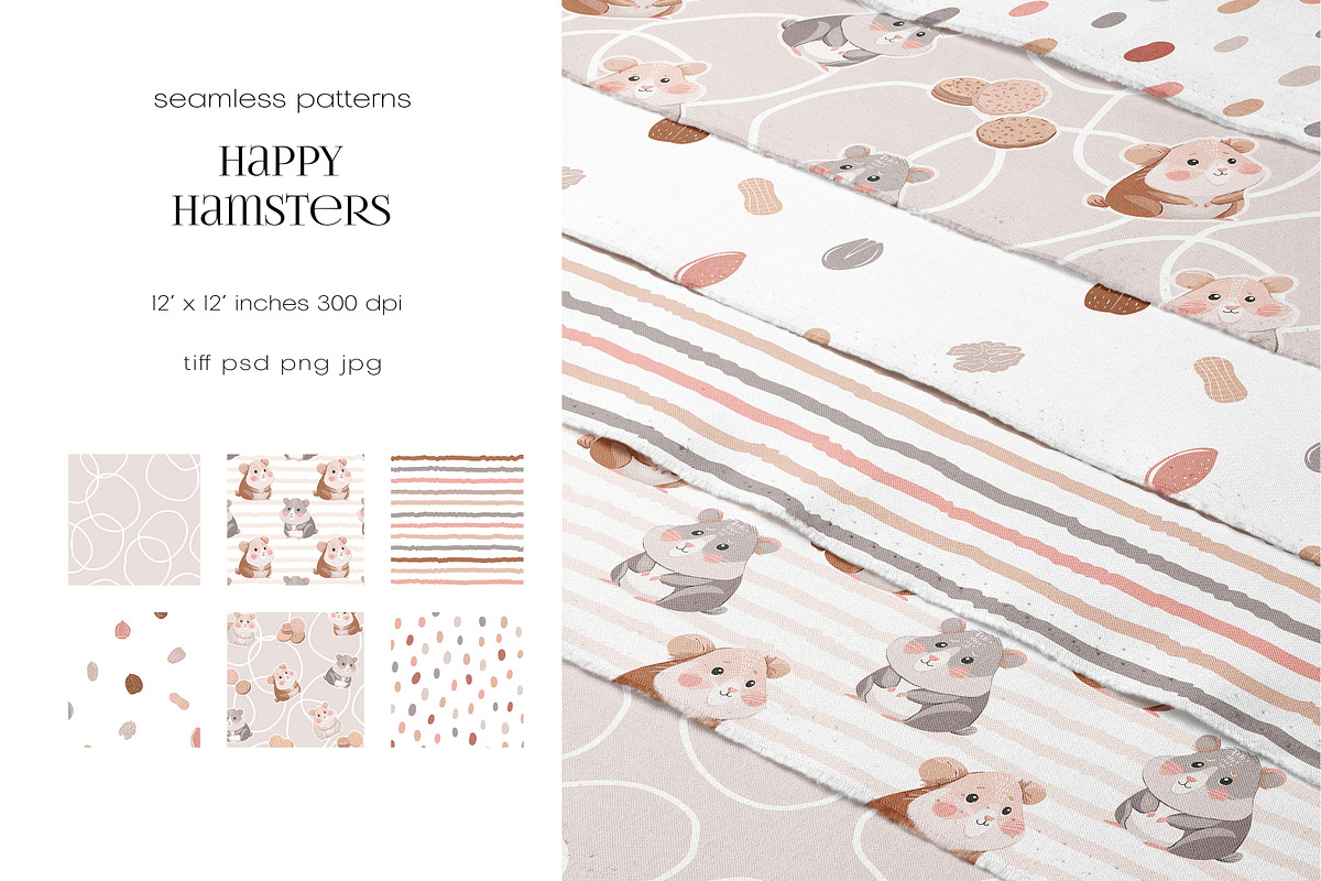 Seamless Kids Pattern Collection, a Pattern Graphic by PROTEA Watercolor Studio (Photo 2 of 13)