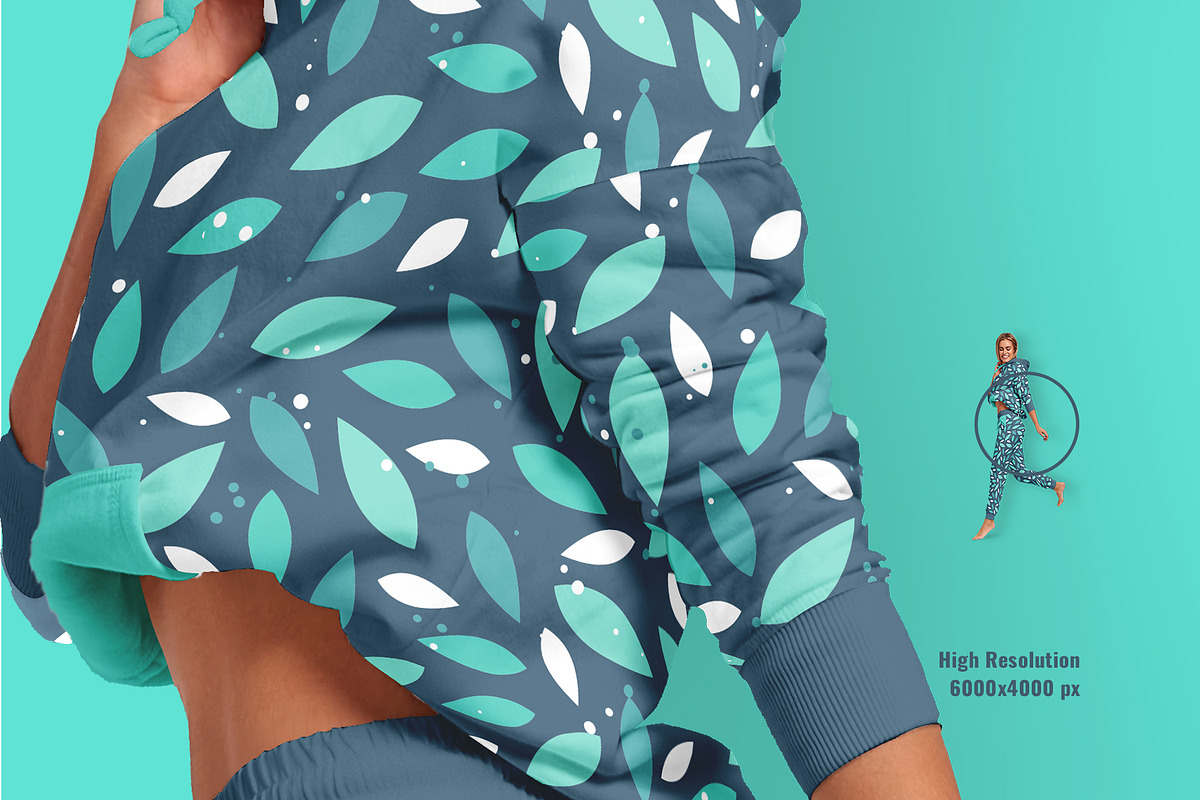 Women's Tracksuit Mockup, a Hoody Mockup by Designertale (Photo 4 of 6)