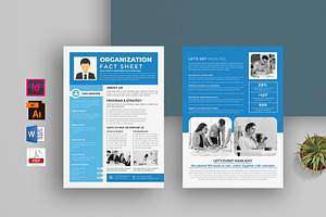 Nonprofit Organization Fact Sheet, a Stationery Template by obayes