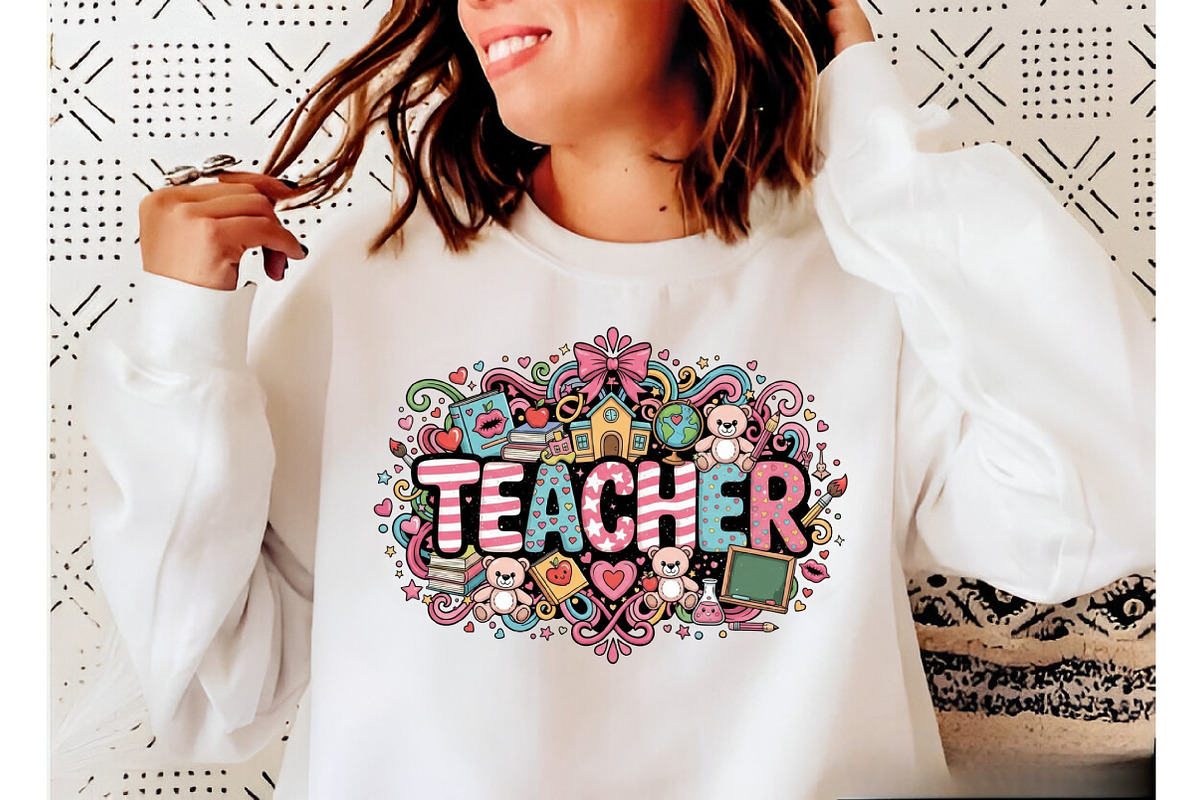 Preppy Teacher Valentine Png, Teache, an Illustration by Designking (Photo 5 of 6)