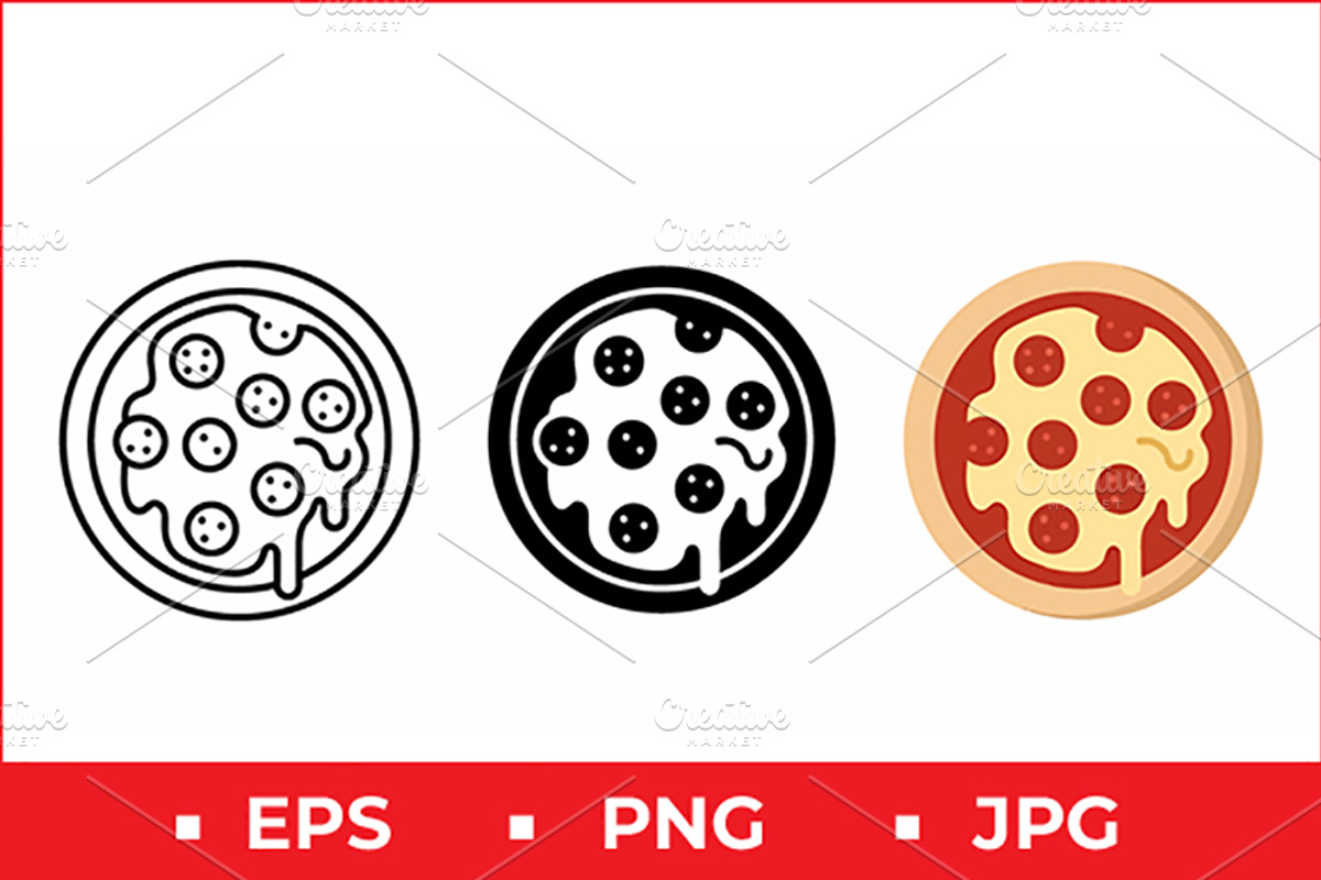 Pizza Vector Icons, a Solid Icon by Artonix (Photo 1 of 2)