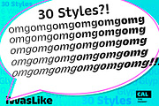 iWasLike Pro - 30 FONTS FULL FAMILY, a Sans Serif Font by California Type Foundry (Thumbnail 8 of 11)