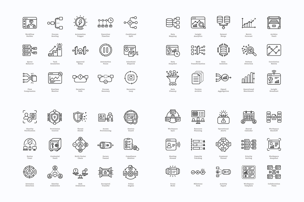 SaaS Dashboard Icons, an Outline Icon by vexper (Photo 9 of 10)
