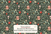 Woodland Holiday Scrapbook Patterns, a Pattern Graphic by Little Creative Scribbles (Thumbnail 1 of 9)