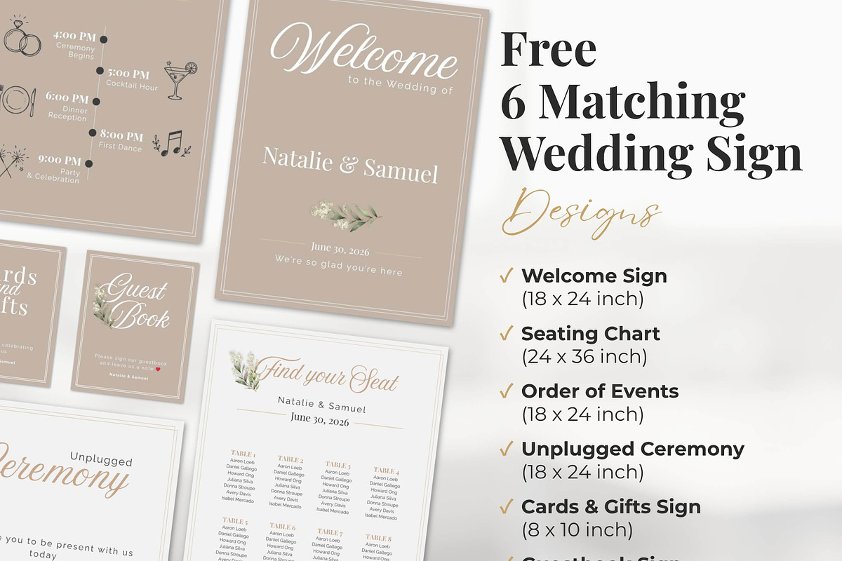 Beige Wedding Website Invitation, a Landing Page Template by Everyday Perfection (Photo 9 of 13)