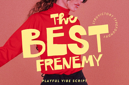 Best Frenemy Playful Vibe Script, a Script Font by Struvictory.art