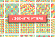 Pastel Geometric Retro Patterns, a Background Graphic by Atthameeni (Thumbnail 1 of 3)