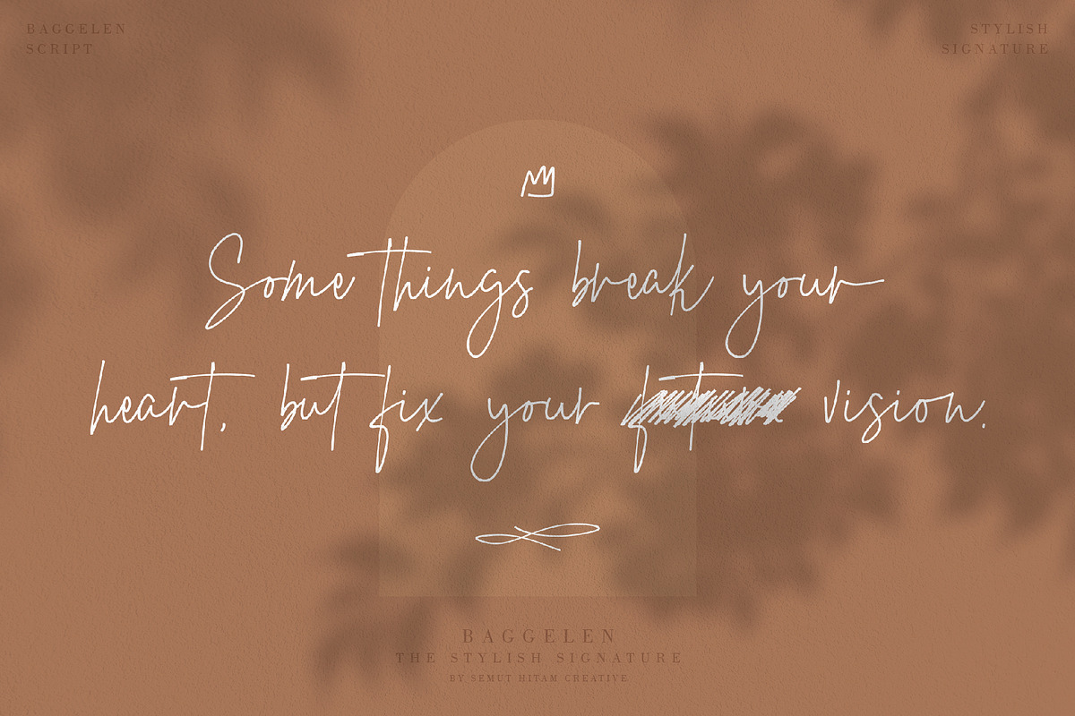 Baggelen - Stylish Signature, a Script Font by SemutHitam Creative (Photo 2 of 10)
