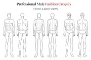 Male Fashion Figure Croquis, a Person Illustration by Shorena Fashion Draws (Thumbnail 2 of 7)
