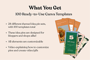 100 Retro Idea Pins Templates, a Social Media Template by Lucky Bee Creative Studio (Thumbnail 4 of 13)