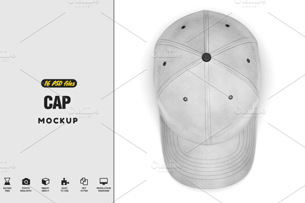 Cap Mock-up, a Merchandise Mockup by PixelMockup (Photo 1 of 17)