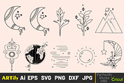 Earth Mystical Celestial Line Arts, an Object Illustration by ARTify Illustrations (Thumbnail 2 of 9)