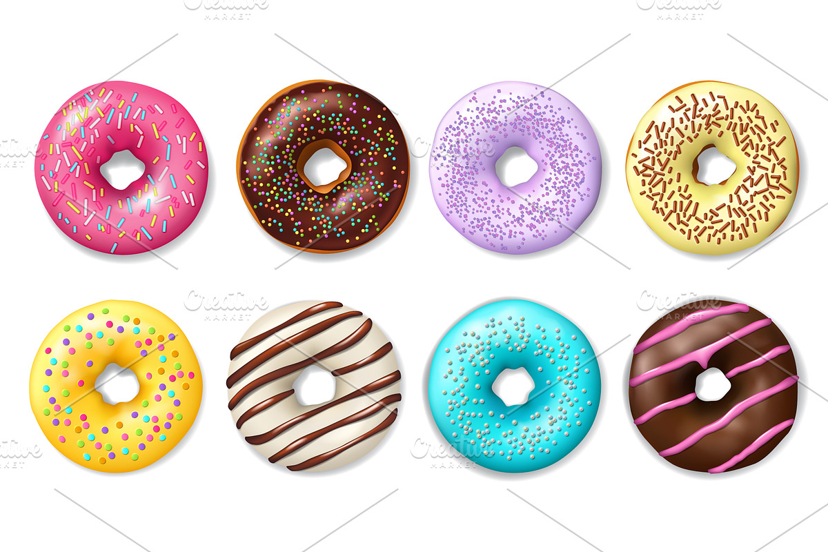 Realistic donut cakes, a Food Illustration by Buch&Bee