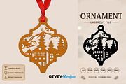 Christmas Scene Ornaments, a Decorative Illustration by OTVEY DESIGN (Thumbnail 6 of 9)