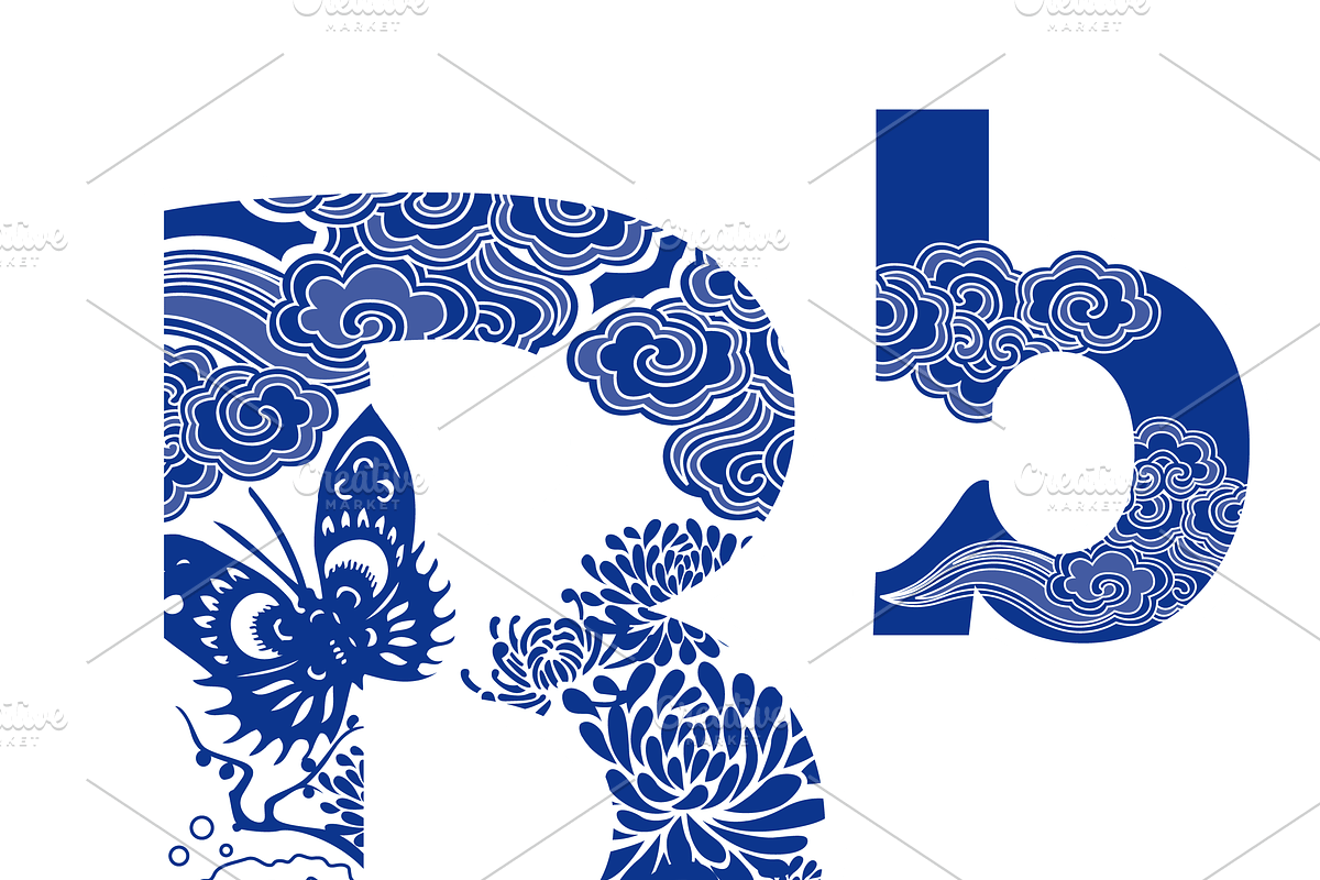 Letter A-Z Chinese style preview 3