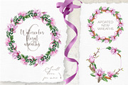 Pink Magnolia Watercolor Collection, a Decorative Illustration by AnitaPol (Thumbnail 9 of 14)