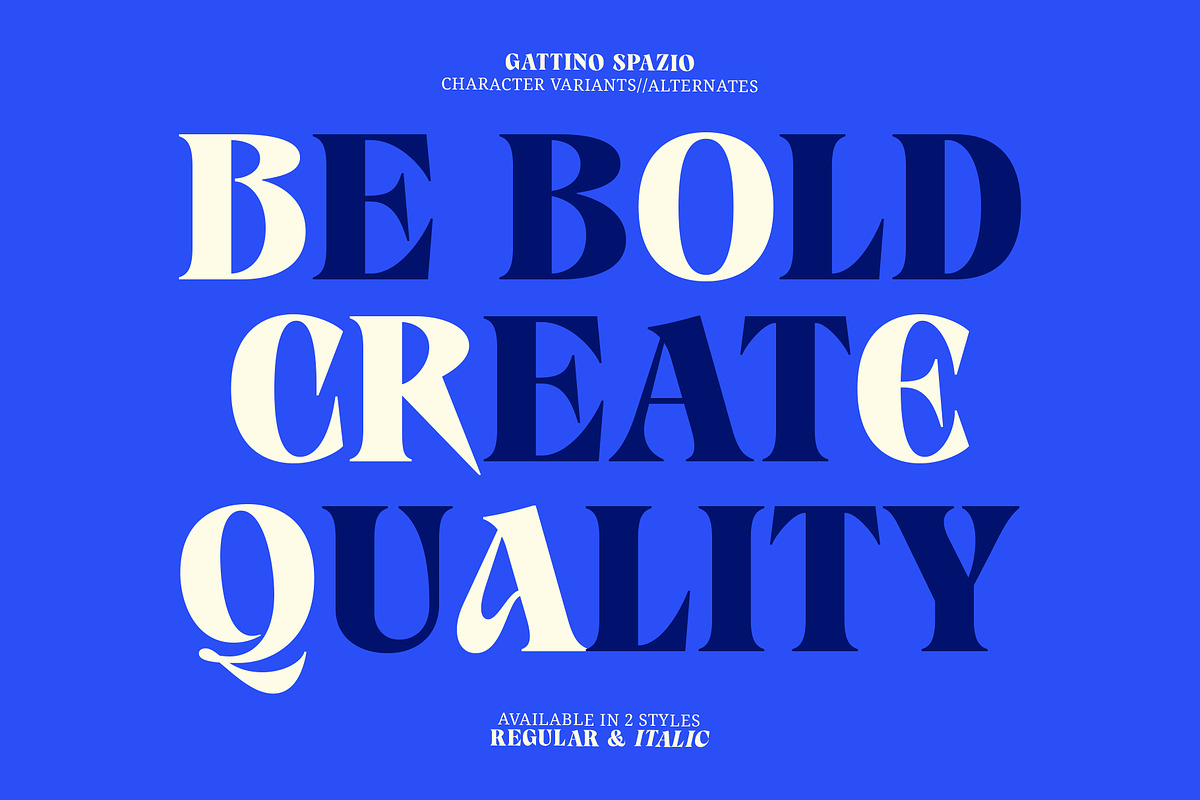 Gattino Spazio - Bold Serif Typeface, a Serif Font by Mbonster Design Studio (Photo 7 of 20)