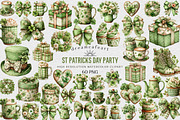 St Patricks Day Party Clipart, an Illustration by DreamCafeArt (Thumbnail 1 of 6)