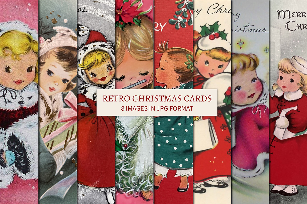 Retro Christmas Cards II, a Seasonal Illustration by Patterns for Dessert (Photo 1 of 5)