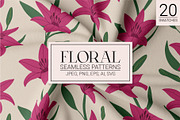 Floral Seamless Patterns, a Pattern Graphic by AnnArt (Thumbnail 1 of 9)