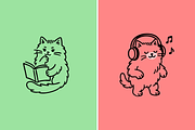 12 Hand-Drawn Cat Illustrations, an Empty State Illustration by Nimart (Thumbnail 5 of 11)