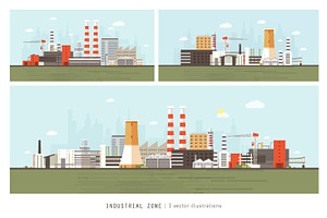 Industrial zone, plants, factories, a Work Illustration by Good Studio