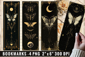 Lunar Moth Bookmark Printable