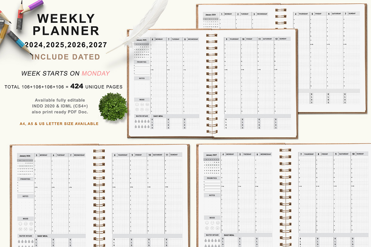 Ultimate Planner Bundle Pack 2024-27, a Stationery Template by ROJI CREATOR (Photo 3 of 12)