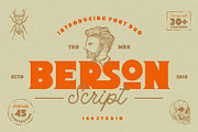 Berson Font Duo + Bonus, a Script Font by 160 Studio (Thumbnail 1 of 11)