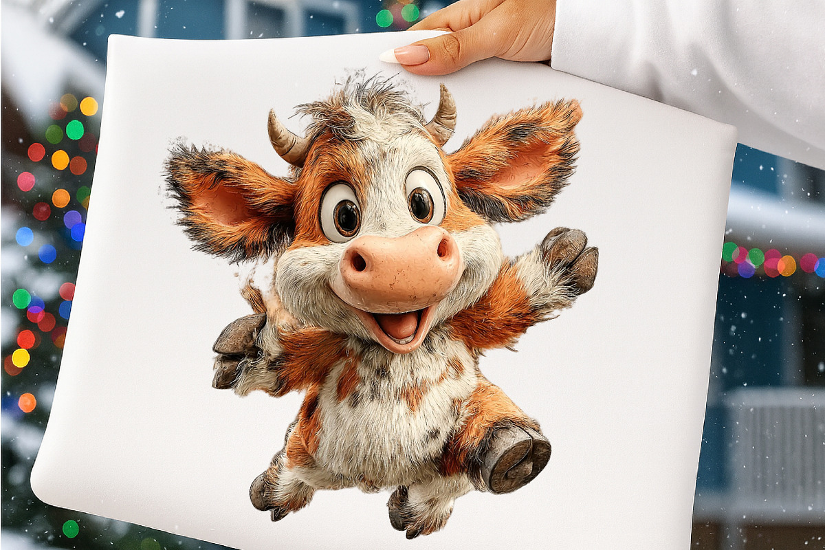 Whimsical easter highland cow clipar, an Illustration by SinaCreation (Photo 10 of 11)