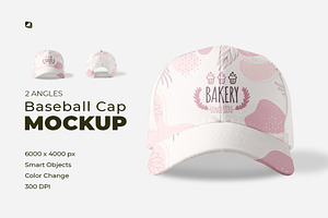 Velcro Snapback Baseball Cap Mockup