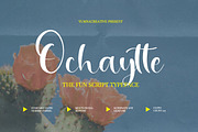 Ochaytte - Fun Script Font, a Script Font by Dhabee (Thumbnail 1 of 13)
