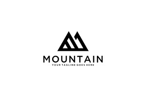 Illustration Simple Mountain Sign