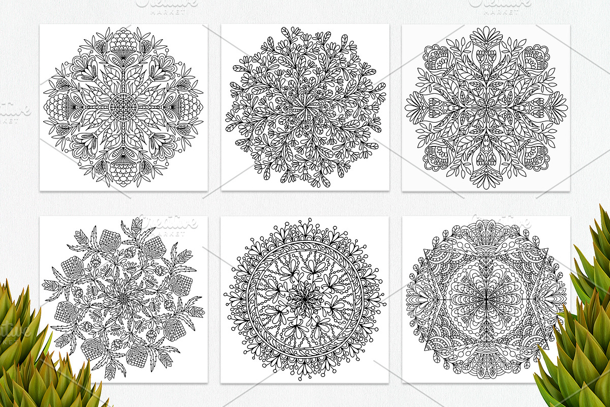 Drawn mandalas in folk style flower, a Brushes & More by dnapslvsk (Photo 3 of 5)