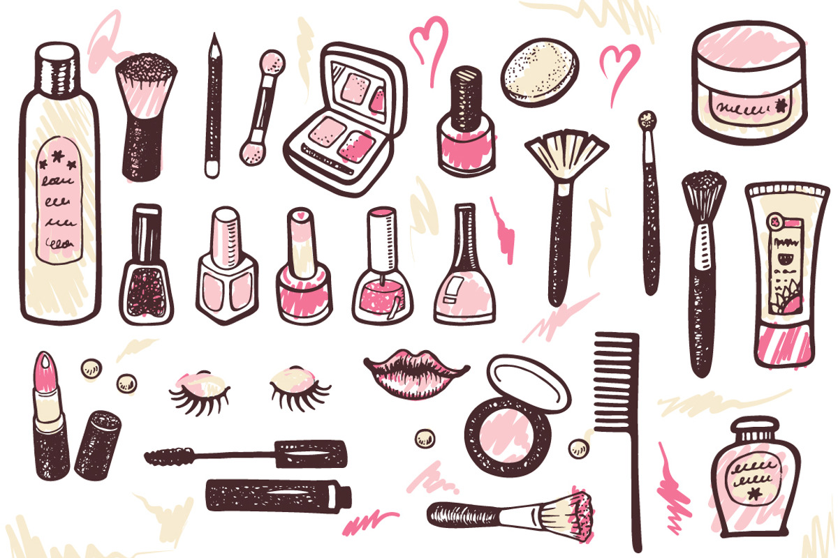 Cosmetics & Makeup kit +4 patterns, an Illustration by Hala (Photo 1 of 4)