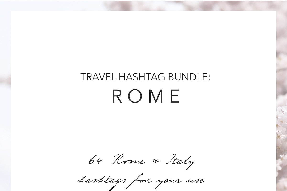 Rome Italy Instagram Hashtags, a Social Media Template by Masters of Instagram
