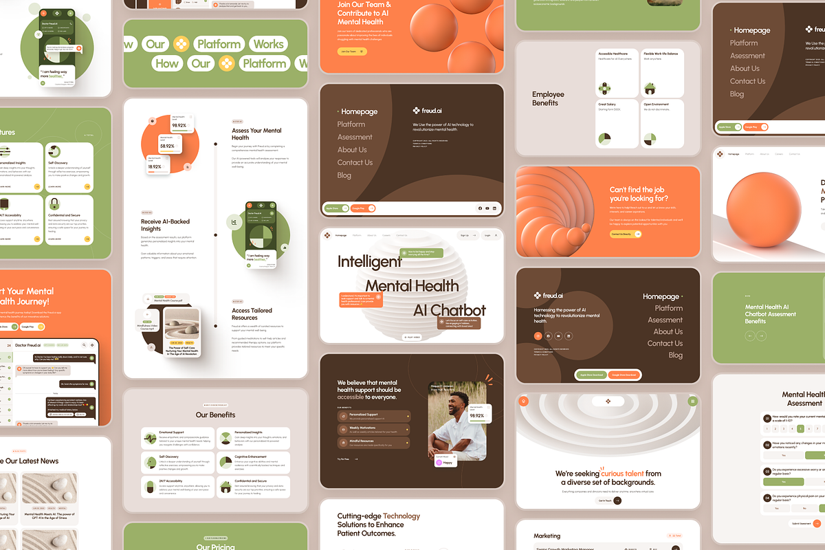 freud: AI Mental Health Website, a Landing Page Template by strangehelix.bio (Photo 8 of 9)