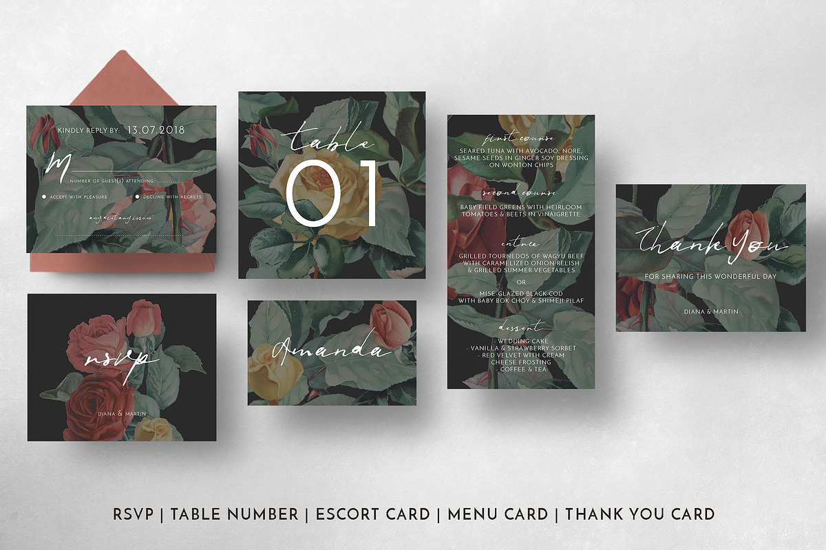 Modern English Garden Wedding Suite, an Invitation Template by BlueRobinDesignShop (Photo 6 of 7)