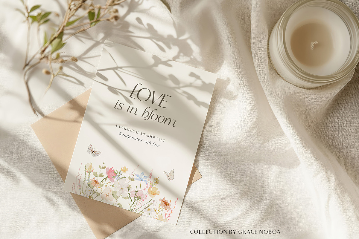 Watercolor dreamy Wildflowers Set, a Decorative Illustration by Grace Noboa Illustrations (Photo 2 of 15)