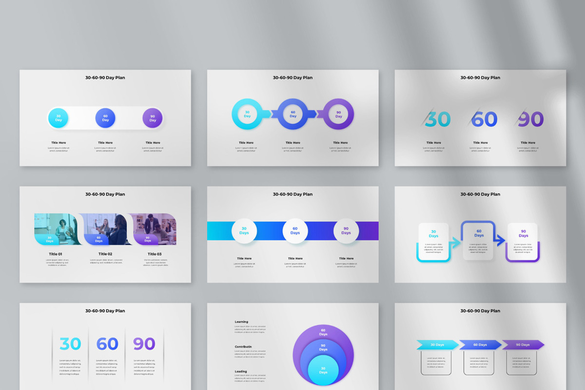 30-60-90 Days Plan Presentation, a Presentation Template by Abert (Photo 8 of 10)
