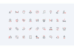 Support self assistance stress icons, an Object Illustration by Lemberg Vector