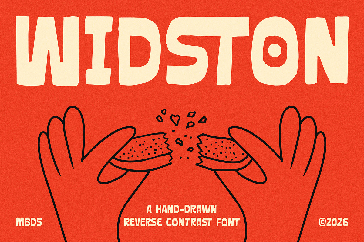 Widston — A Chunky Hand-Drawn Font, a Handwritten Font by Mbonster Design Studio (Photo 1 of 16)