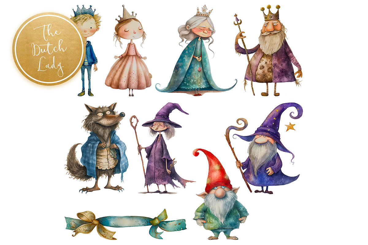 Once Upon A Time Fairytale Clipart, a Person Illustration by The Dutch Lady Designs (Photo 4 of 8)