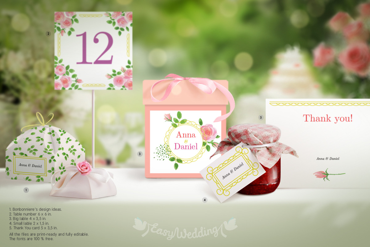 Garden Rose Wedding Set (extended), an Invitation Template by Shiny Wedding (Photo 6 of 8)