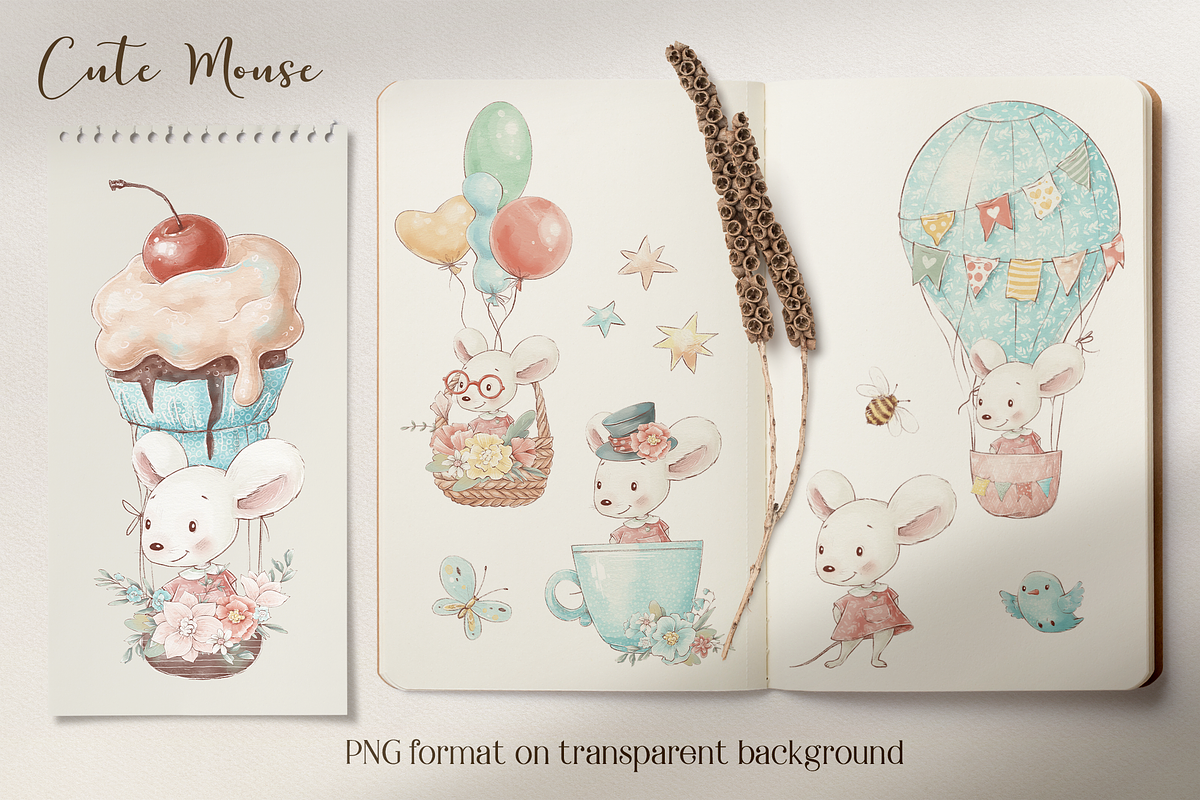 Cute woodland animals clipart., an Animal Illustration by Yuliya Art (Photo 12 of 19)
