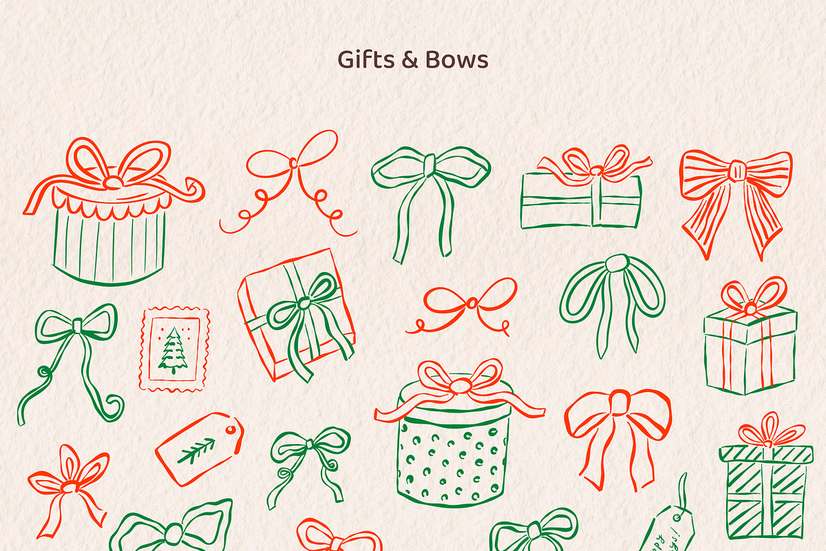 Christmas Wonderland hand drawn set, a Seasonal Illustration by Idressart (Photo 11 of 13)
