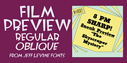 Film Preview JNL, a Sans Serif Font by Jeff Levine Fonts (Thumbnail 1 of 5)